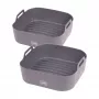 Conjunto de 2 formas de silicone LURCH para fritadeira de ar quente 17 x 17 cm 00070205