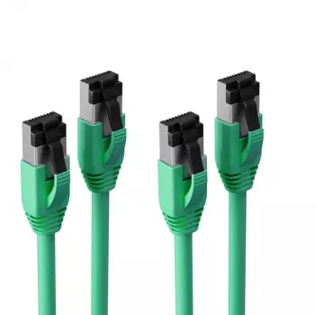 Cabo de patch S CONN MAXIMUM CONNECTIVITY S/CONN Basic Cat. 8.1 F/FTP PIMF LSZH, verde, 10,0 m, pack de 2 (SC08-41073-2)