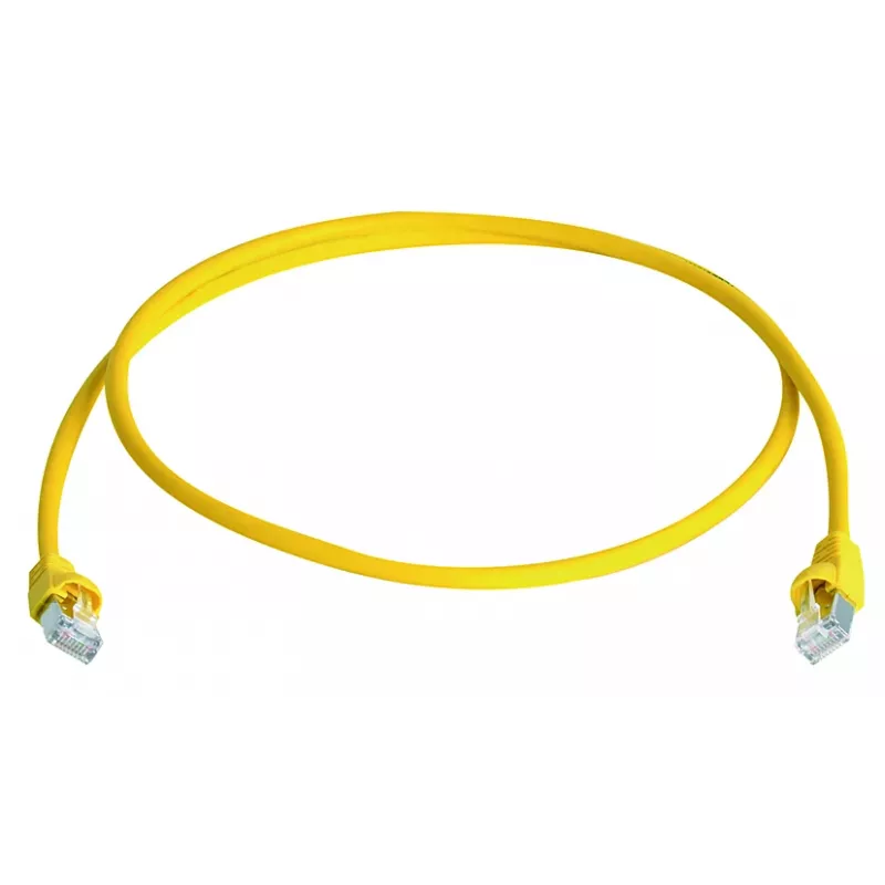 Cabo de patch TELEGÄRTNER TEGA Cat.6A S/FTP, 4 m, amarelo, LSZH L00003A0185