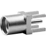 Conector fêmea MMCX PCB TELEGÄRTNER, reto, 50 Ohm, dourado, pack de 5 (J01341A0161)