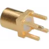 Conector fêmea MMCX PCB TELEGÄRTNER, reto, 50 Ohm, dourado, pack de 5 (J01341A0161)