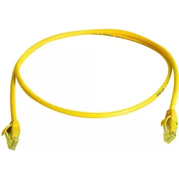 Telegärtner 100009282 Cabo de patch RJ45, CAT 6, 25,0 m, Amarelo, ignífugo, com proteção anti-dobra