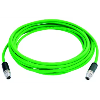 TELEGÄRTNER TEGA L80000A0000 Cabo de patch Industrial Ethernet STX M12 codificado X Cat.6a, 0,5 m