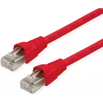 TELEGÄRTNER 100028072 Cabo de patch Cat6a S/FTP, 5,5 m, Vermelho