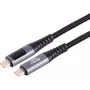 S CONN Maximum Connectivity Cabo de carregamento USB-C para USB-C, 240W PD, ecrã integrado, 1m 14-59025