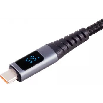 S CONN Maximum Connectivity Cabo de carregamento USB-C para USB-C, 240W PD, ecrã integrado, 1m 14-59025