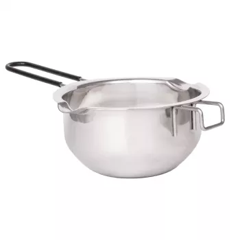 Lurch Tigela de fusão Bain-Marie em aço inoxidável, Prateado, 11 cm de diâmetro, 350 ml, com bico e gancho de apoio (70276)
