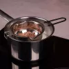 Lurch Tigela de fusão Bain-Marie em aço inoxidável, Prateado, 11 cm de diâmetro, 350 ml, com bico e gancho de apoio (70276)