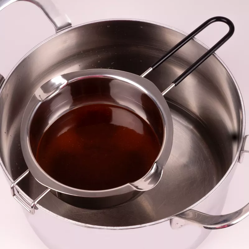 Lurch Tigela de fusão Bain-Marie em aço inoxidável, Prateado, 11 cm de diâmetro, 350 ml, com bico e gancho de apoio (70276)