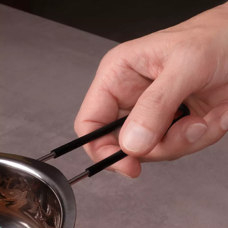 Lurch Tigela de fusão Bain-Marie em aço inoxidável, Prateado, 11 cm de diâmetro, 350 ml, com bico e gancho de apoio (70276)