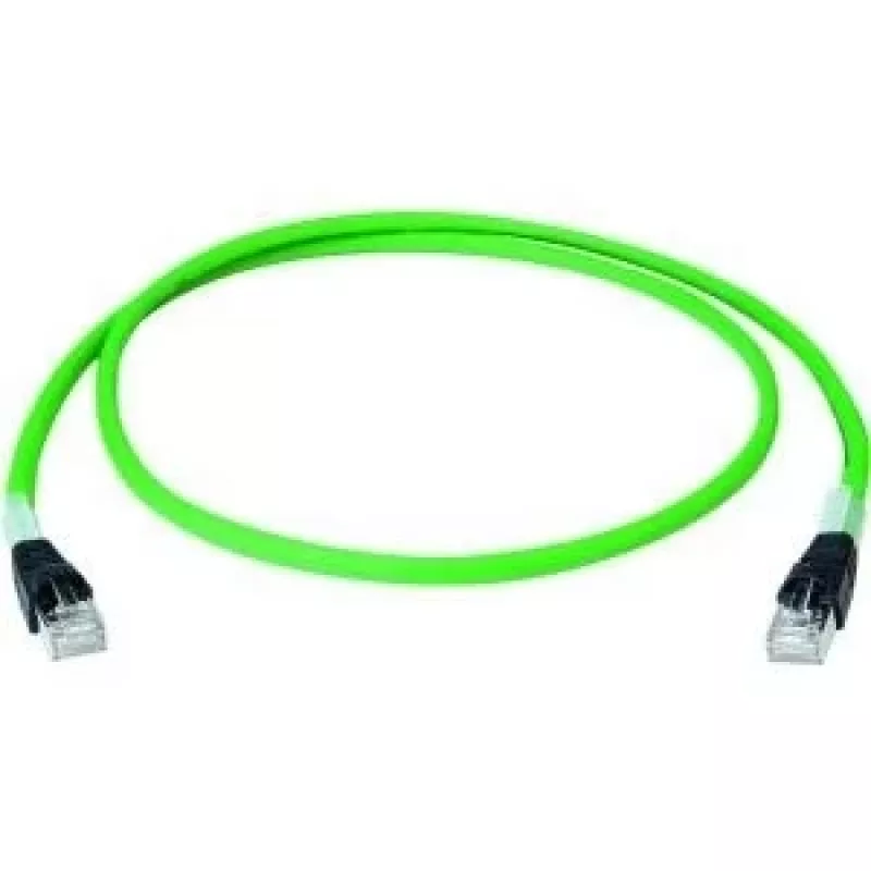 Cabo de rede Cat6a S/FTP (S-STP) Telegärtner L80404A0005 7,5 m verde