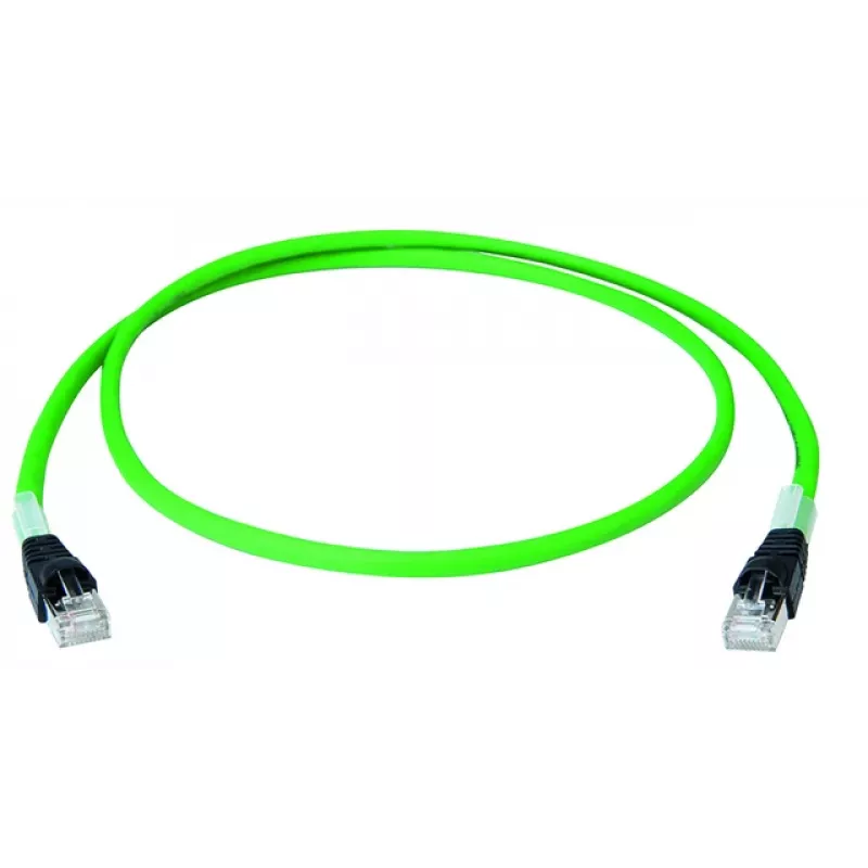Cabo de rede Cat6a S/FTP (S-STP) Telegärtner L80404A0005 7,5 m verde