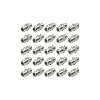 Conector fêmea F de encastrar SHIVERPEAKS, fêmea para fêmea, porca grande, pack de 25 BS85300-A-SET25