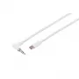 Cabo de áudio USB-C S CONN MAXIMUM CONNECTIVITY, ficha angular de 3,5 mm, TRS, branco, 1,2 m (14-06126)