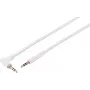Cabo de áudio TRS de 3,5 mm S CONN MAXIMUM CONNECTIVITY, angular para reto, branco, 3 m 14-07046