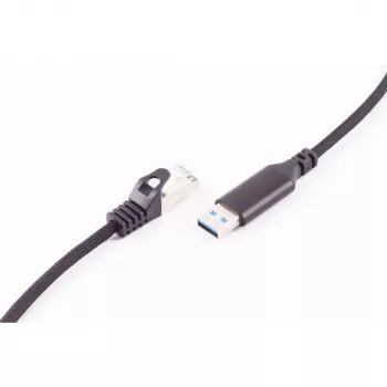 Cabo adaptador USB-A para RJ45 Gigabit Ethernet SHIVERPEAKS, 1 m, preto BS14-52025
