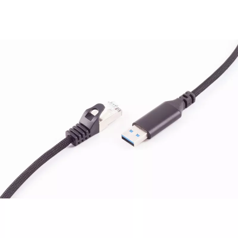 Cabo adaptador USB-A para RJ45 Gigabit Ethernet SHIVERPEAKS, 1 m, preto BS14-52025