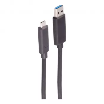 Cabo de fibra ótica USB-A para USB-C SHIVERPEAKS BS30-38075, 10 m, 5 Gbps, preto