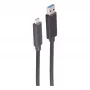 Cabo de fibra ótica USB-A para USB-C SHIVERPEAKS BS30-38075, 10 m, 5 Gbps, preto