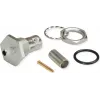 Conector BNC Telegärtner J01001A0108, reto, 50 Ohm, fêmea para fêmea, niquelado