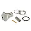 Conector BNC Telegärtner J01001A0108, reto, 50 Ohm, fêmea para fêmea, niquelado