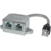 Adaptador divisor telefone/ethernet S CONN MAXIMUM CONNECTIVITY RJ45, Cat. 5e, blindado, 0,1 m, preto 75002-2