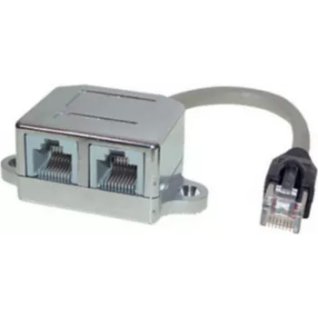 Adaptador divisor telefone/ethernet S CONN MAXIMUM CONNECTIVITY RJ45, Cat. 5e, blindado, 0,1 m, preto 75002-2