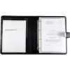 Dossier A4 JÜSCHA Alassio com mecanismo de anilhas, pele sintética, preto, 5 capas de documentos 31514