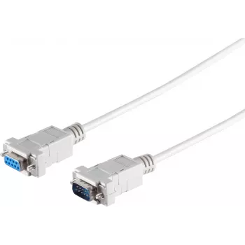 Cabo série Sub-D 9 pinos S CONN MAXIMUM CONNECTIVITY, macho para fêmea, 3,0 m, cinzento