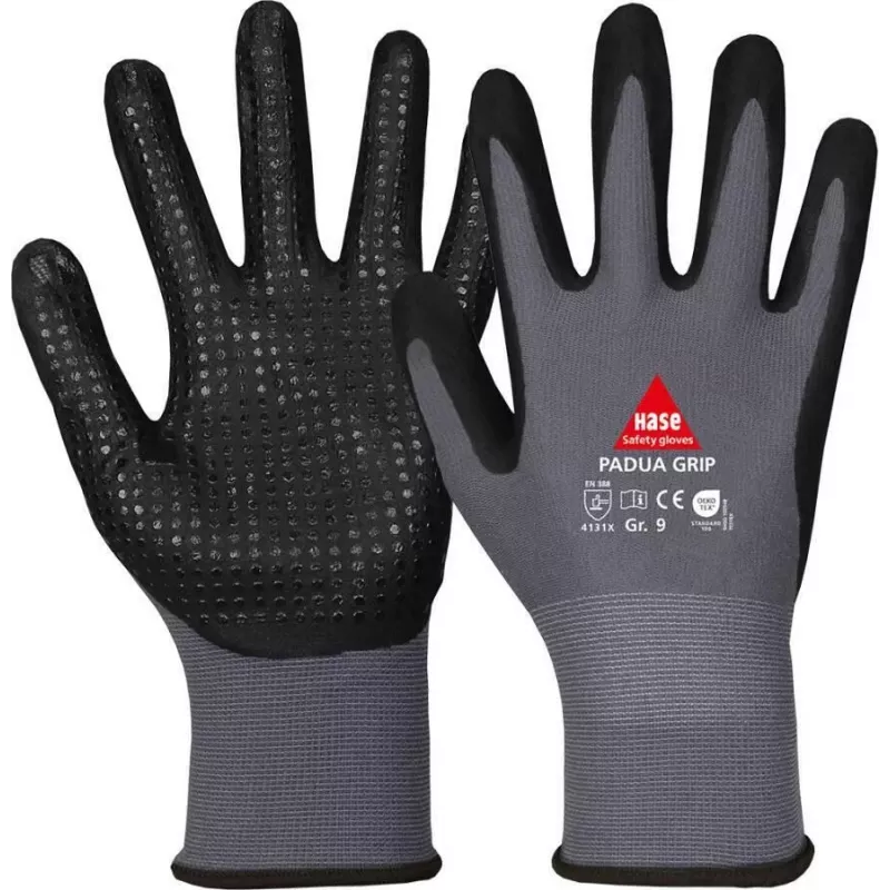 Luvas de trabalho HASE Padua Grip nitrilo espuma tamanho 10 402000