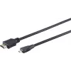 Cabo Micro HDMI High Speed com Ethernet S CONN MAXIMUM CONNECTIVITY, preto, 0,5 m (77470-0.5-3)
