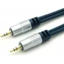 Cabo de áudio estéreo HOME-CINEMA Premium 3,5 mm 1,5 m cromado metal dourado 30812MHQ