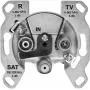 TechniSat TECHNIPRO SV600 V2 tomada de parede de antena de 3 orifícios com desacoplamento de díodo DC (TV, rádio, SAT) 0004/3075