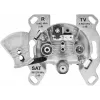 TechniSat TECHNIPRO SV600 V2 tomada de parede de antena de 3 orifícios com desacoplamento de díodo DC (TV, rádio, SAT) 0004/3075