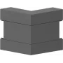 GGK canto exterior BR 60x170/80-9005 PVC canto de meia-esquadria preto (12727)