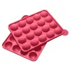 LURCH forma para cake pops, silicone, 20 cavidades, vermelho, 23,0 x 18,5 cm 83027