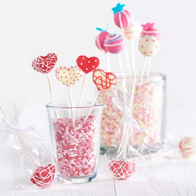LURCH forma para cake pops, silicone, 20 cavidades, vermelho, 23,0 x 18,5 cm 83027