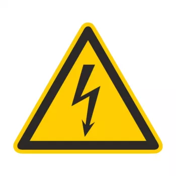 CIMCO 182720 placa de aviso tensão elétrica 100x100x1 mm amarelo/preto