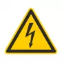 CIMCO 182720 placa de aviso tensão elétrica 100x100x1 mm amarelo/preto