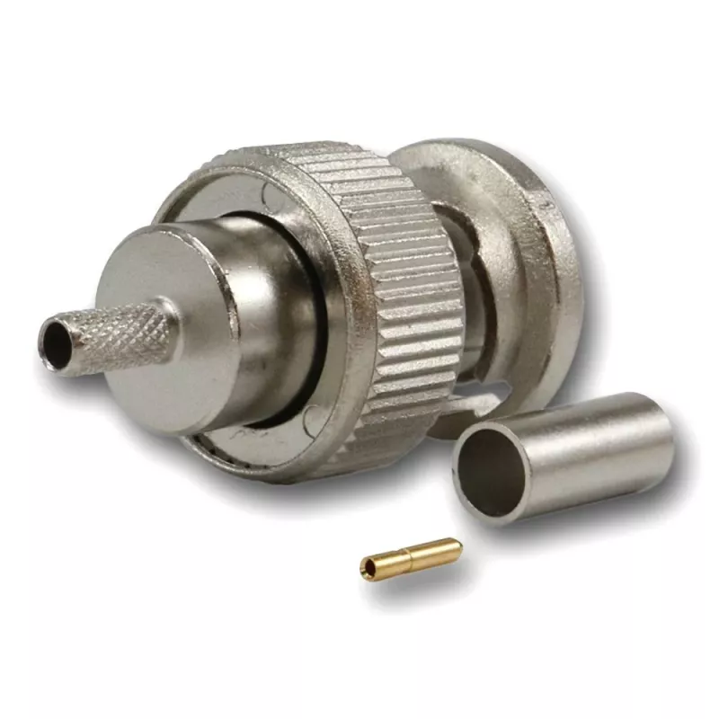 Telegärtner ficha BNC de crimpagem para cabo G08, 50 Ohm, Professional, RD-316, 5 peças (J01000A0043)