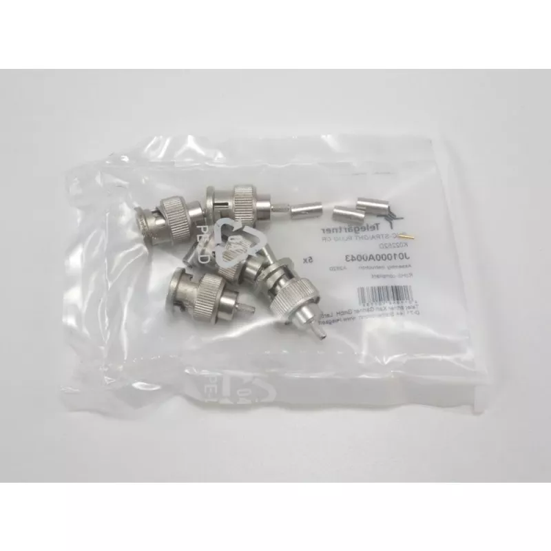 Telegärtner ficha BNC de crimpagem para cabo G08, 50 Ohm, Professional, RD-316, 5 peças (J01000A0043)
