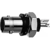 Telegärtner conector fêmea BNC de encastrar, isolado 50 Ohm, flange isolante preto, contactos dourados, 4 GHz, 1 unid.
