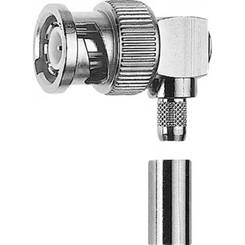 Telegärtner Ficha BNC angular de crimpagem 75 Ohm, RG-179B/U, G04 J01002A0027
