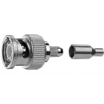 Telegärtner Ficha de cabo BNC crimpagem G04 75 Ohm, crimp/crimp, Standard, A2505, G04 (RG-179B/U) - 1 unid.
