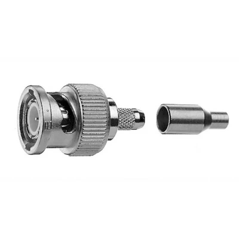 Telegärtner Ficha de cabo BNC crimpagem G04 75 Ohm, crimp/crimp, Standard, A2505, G04 (RG-179B/U) - 1 unid.