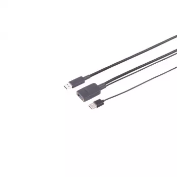 S CONN MAXIMUM CONNECTIVITY Cabo de extensão ótico ativo USB-A USB 3.2 Gen 2, ficha A para conector fêmea A, 10Gbps, 15m, Preto (30-37085)