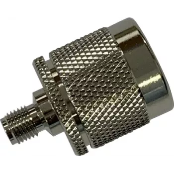 Wittenberg Antennen 103511 Adaptador de RF conector fêmea SMA para ficha N, 50 Ohm, latão niquelado