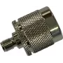 Wittenberg Antennen 103511 Adaptador de RF conector fêmea SMA para ficha N, 50 Ohm, latão niquelado