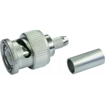 Telegärtner ficha BNC de crimpagem para cabo G13/G50, 75 Ohm, Professional, 0,4/2,5, 5 peças (J01002A1350)