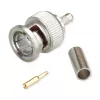 Telegärtner ficha BNC de crimpagem para cabo G13/G50, 75 Ohm, Professional, 0,4/2,5, 5 peças (J01002A1350)